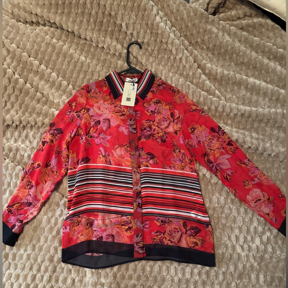Silk crepe shirt